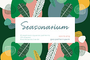 Seasonarium. Abstract botanical set., a Pattern Graphic by lisa_kalev (Thumbnail 1 of 10)