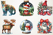 Double Exposure Christmas Animals Cl, an Illustration by RobertsArt (Thumbnail 6 of 7)