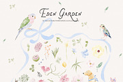 Eden Garden: Watercolor Clipart, an Object Graphic by Purple (Thumbnail 6 of 11)