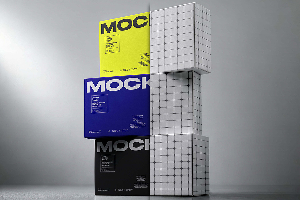 Stacked Box Mockup, a Packaging Mockup by Pitchlook.Studio (Photo 5 of 5)