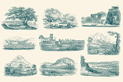 Vintage Landscape Illustrations, an Illustration by Graphic Goods (Thumbnail 14 of 18)
