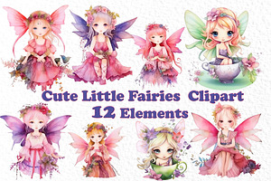 Cute Little Fairy Clipart,Fairies