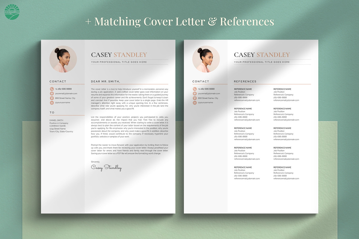 Resume/CV - The Standley, a Resume Template by CreativeLandStudio (Photo 5 of 10)