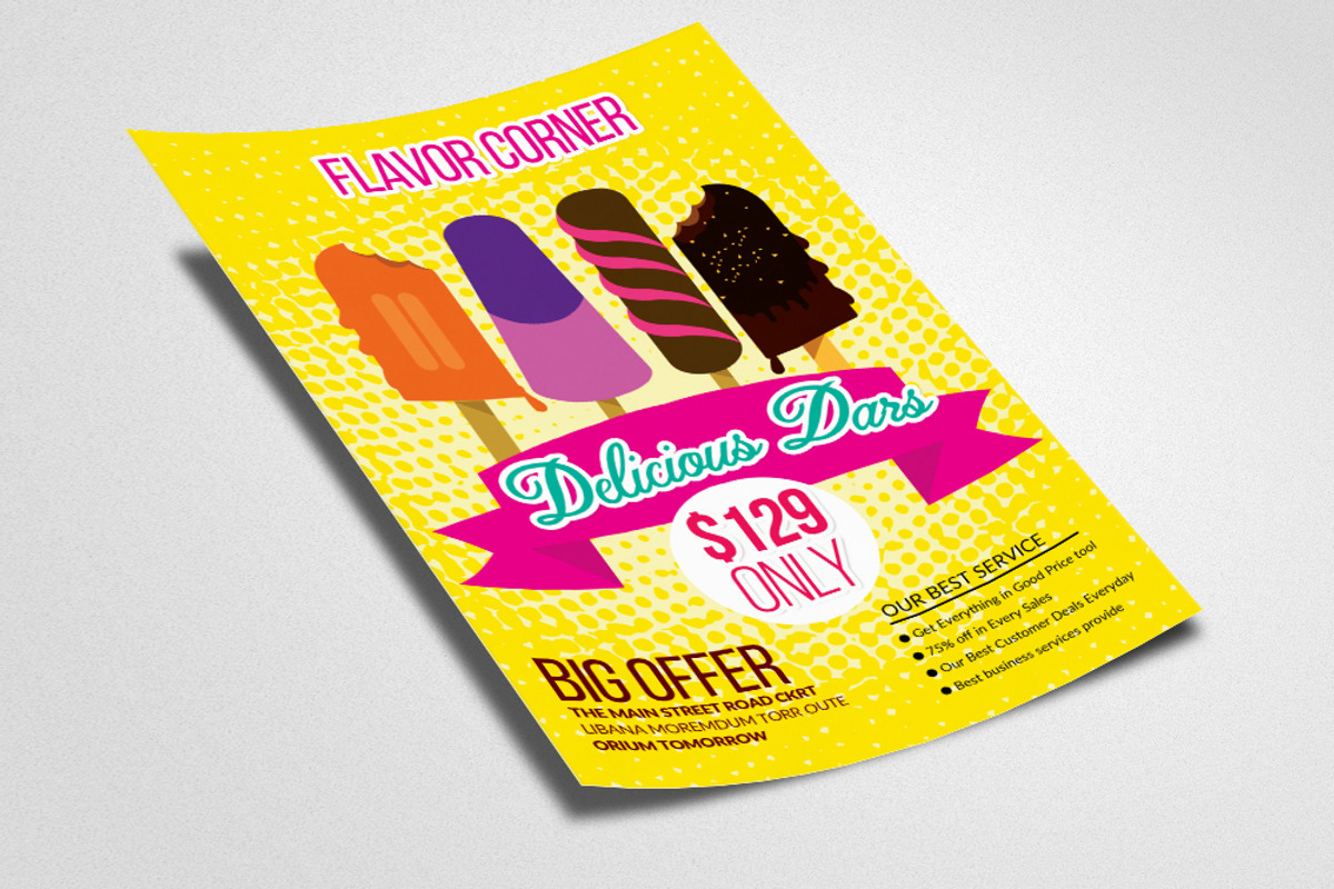 Ice Cream Offer Flyers, a Flyer Template by Design Up