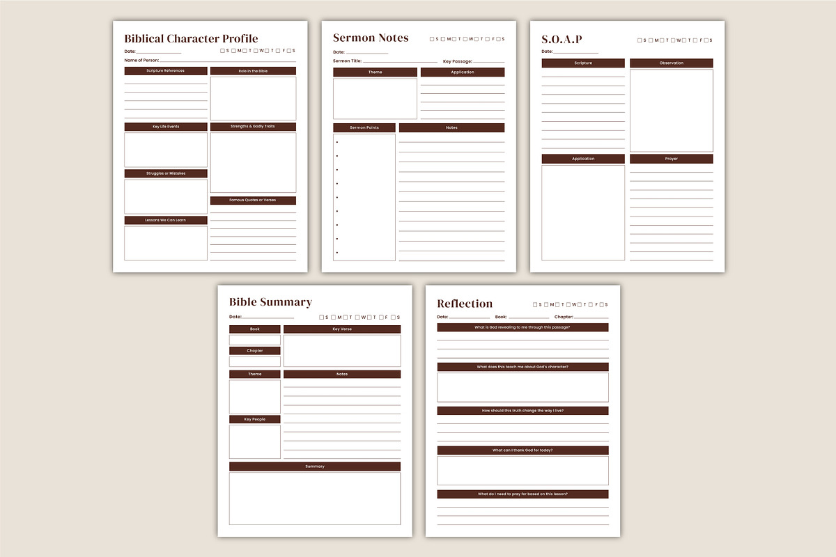 Bible Study Canva Template preview 2