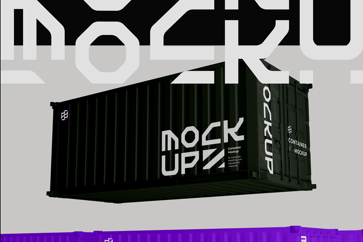 Cargo Container Mockup, a Mockup by hiddemaru (Photo 3 of 4)