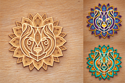 Bear 3D Mandala - SVG Laser cut file, an Object Graphic by Arshad Ali (Thumbnail 8 of 8)