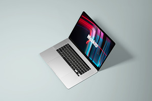 MacBook On Desk Mockup