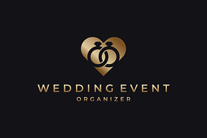 Wedding Rings Love Gold Logo, a Branding & Logo Template by ika trisiana