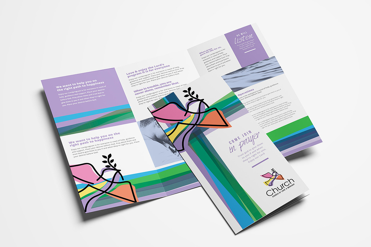 Modern Church Trifold Brochure, a Brochure Template by BrandPacks (Photo 1 of 4)