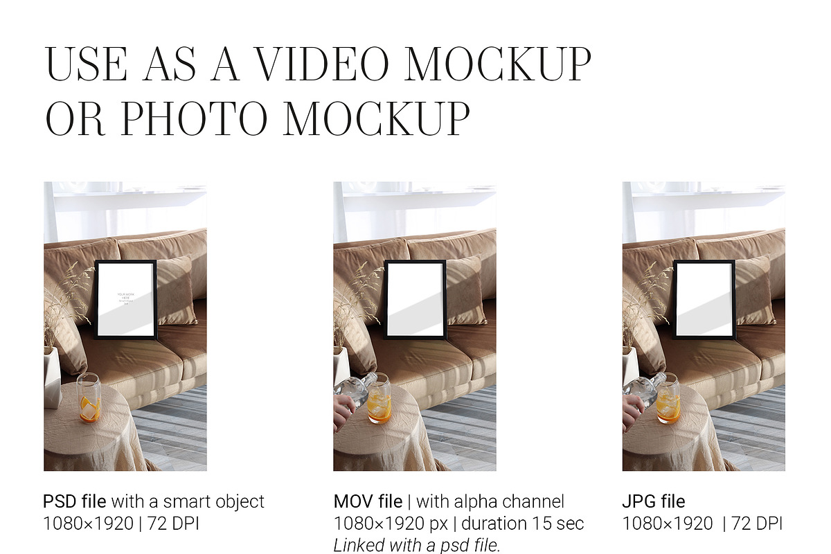 Video Photo Frame Mockup 3x4 Reel ao, a Product Mockup by PawMockups (Photo 6 of 11)