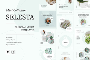 Selesta Mint Social Templates