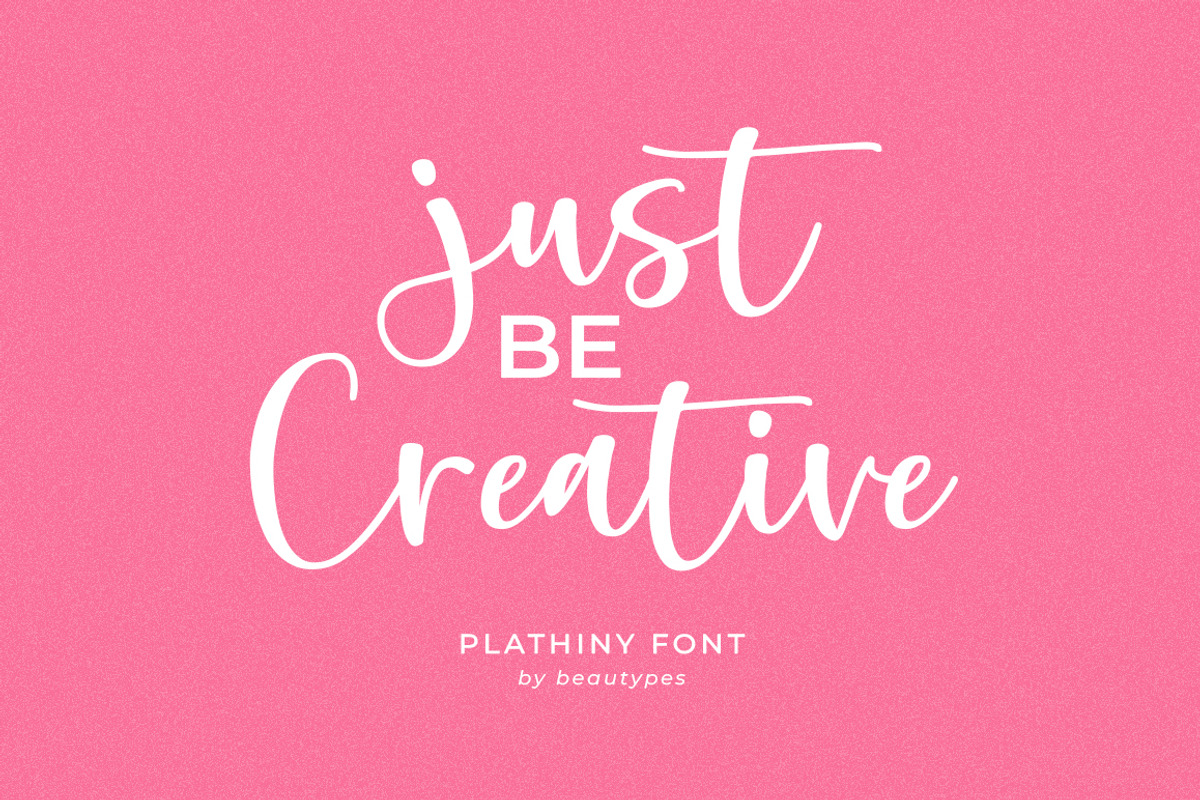 Plathiny - a handwritten script, a Handwritten Font by Beautypes (Photo 4 of 7)
