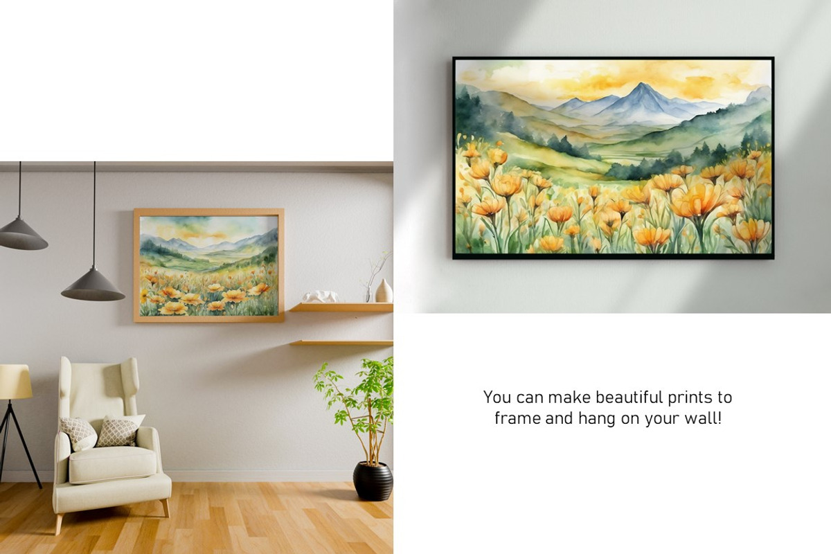 Watercolor Mountain Landscapes Set 1, a Decorative Illustration by Kat's Artful Creations (Photo 5 of 10)