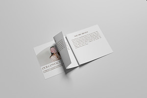 Square Bifold Brochure Mockup