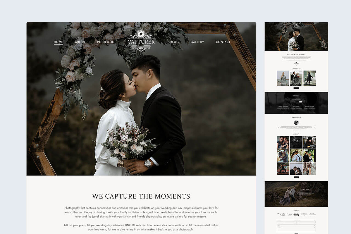 Capturer – One Page Photography HTML, a HTML Template by TemplatesJungle (Photo 1 of 2)