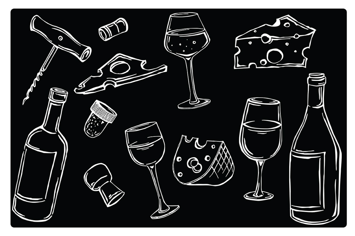 Vector wine, a Food Illustration by risovanya (Photo 3 of 5)
