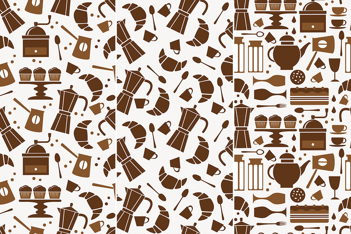 Coffee graphics and patterns, a Texture Illustration by Olillia (Photo 4 of 4)