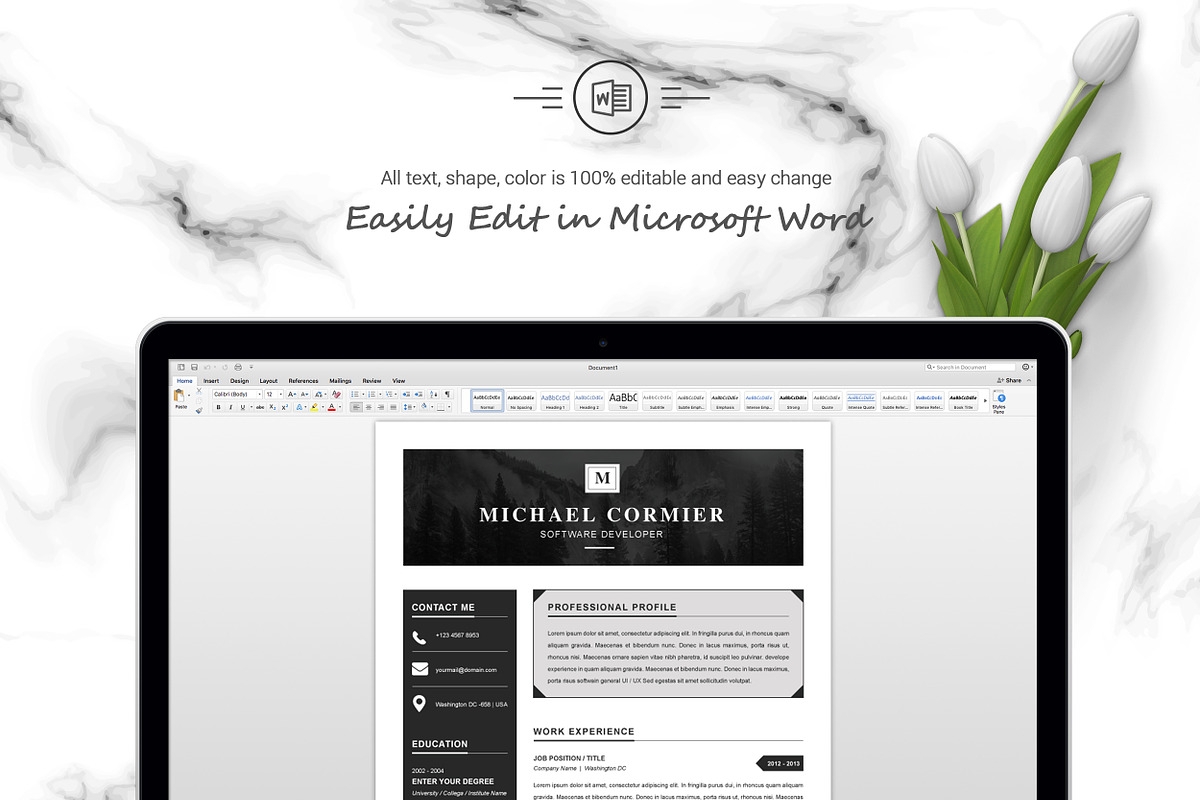 Resume Template, a Resume Template by ResumeInventor (Photo 5 of 6)
