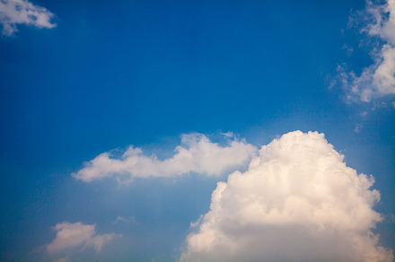 blue sky with cloud in Thailand