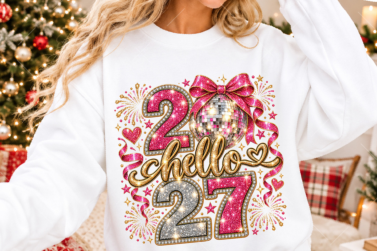 Happy New Year 2027 PNG Bundle, a Seasonal Illustration by OK Design (Photo 3 of 7)