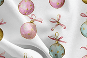 Pastel Christmas Bauble Seamless Pat, a Pattern Graphic by Pati Charm Studio (Thumbnail 6 of 7)