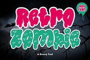 Retro Zombie is a Halloween font, a Handwritten Font by Brown Cupple (Thumbnail 1 of 8)
