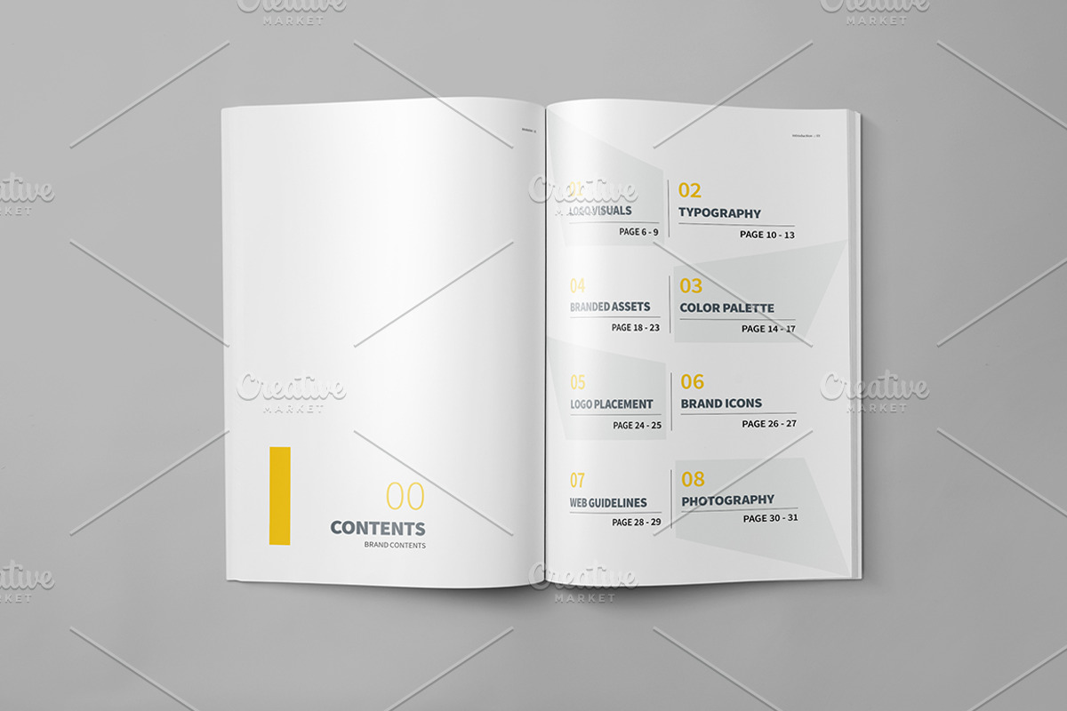 Brand Manual 32 Pages A4 / US Letter, a Brochure Template by Mastergfx (Photo 4 of 35)