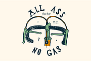 All Ass No Gass, a Sport Illustration by hand draw (Thumbnail 1 of 2)