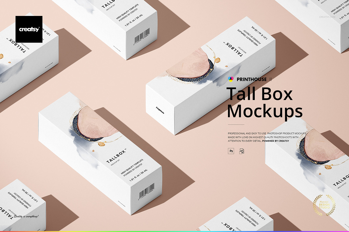 Tall Box Mockup Set, a Household Mockup by creatsy5 (Photo 1 of 16)