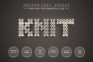 Gold Knit - Editable Text Effect