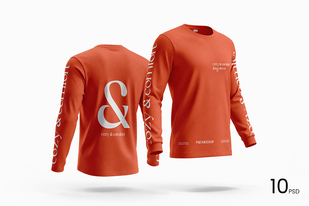 Long Sleeve T-Shirt Mockup, a Hoody Mockup by Ram Studio LLC (Photo 1 of 12)