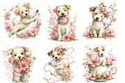 Whimsical funny spring Dog Clipart, an Illustration by Designworld (Thumbnail 5 of 8)