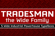 Tradesman Wide Family, a Sans Serif Font by GRYPE (Thumbnail 1 of 3)