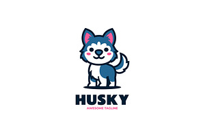 Husky Mascot Cartoon Logo, a Branding & Logo Template by Artnivora.Std