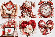 Valentine's Day Clipart Bundle, an Illustration by DreamCafeArt (Thumbnail 3 of 6)
