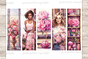 Pink Dreams Bookmarks Print And Cut, a Person Illustration by GlamArtZhanna (Thumbnail 2 of 3)