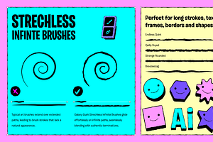 Galaxy Gush Illustrator Brushes