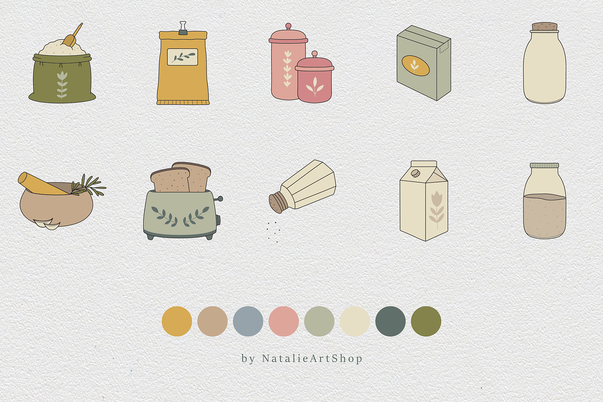 Kitchen & Cooking Icon Set, an Icon by NatalieArtShop (Photo 14 of 15)