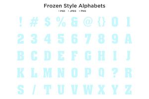 Frozen Style Alphabet Abc Typography