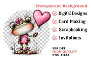 Valentine's Whimsical Frogs Clipart, an Illustration by Dream Creation (Thumbnail 8 of 8)