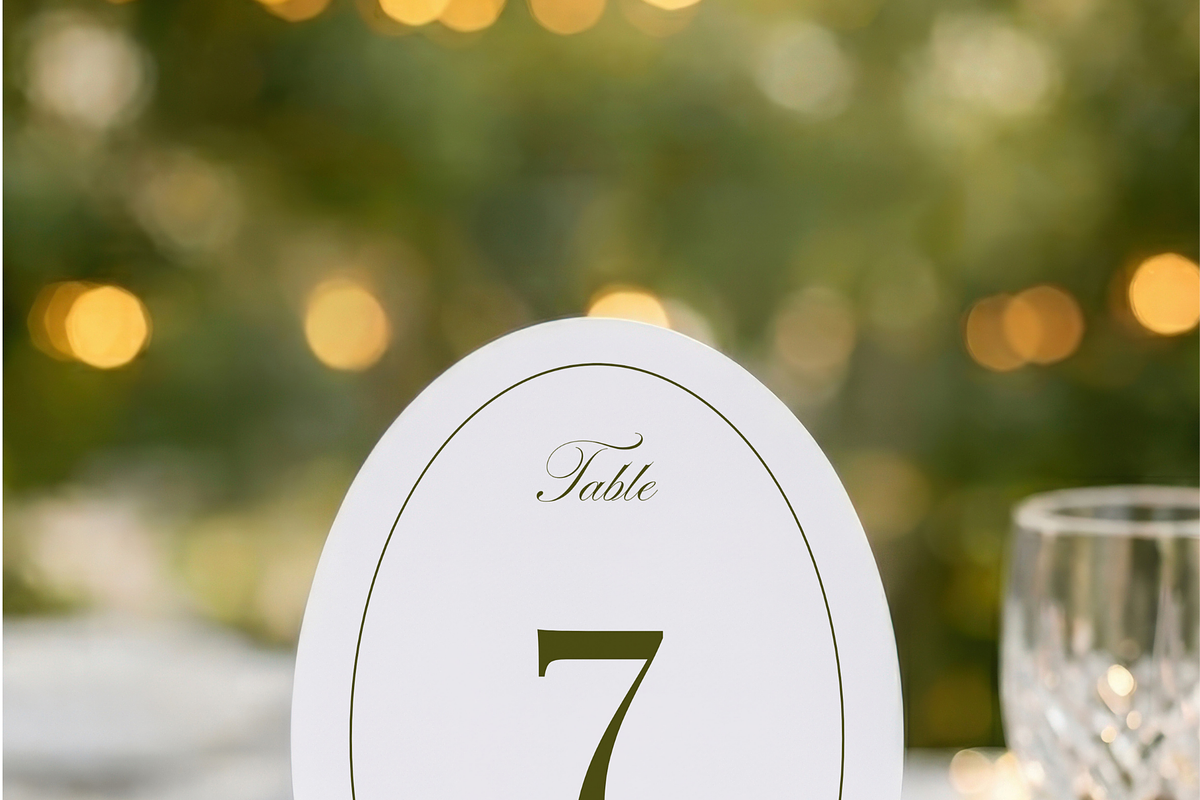 Oval Table Number / Menu Mockup, an Advertising Mockup by Serenefeeling (Photo 3 of 8)