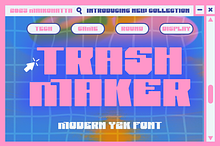 Trash Maker - Modern Y2k Font
