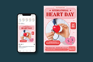 World Heart Day Flyer, a Flyer Template by iDoodle Studio