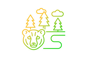 Boreal Forest Gradient Linear Icon