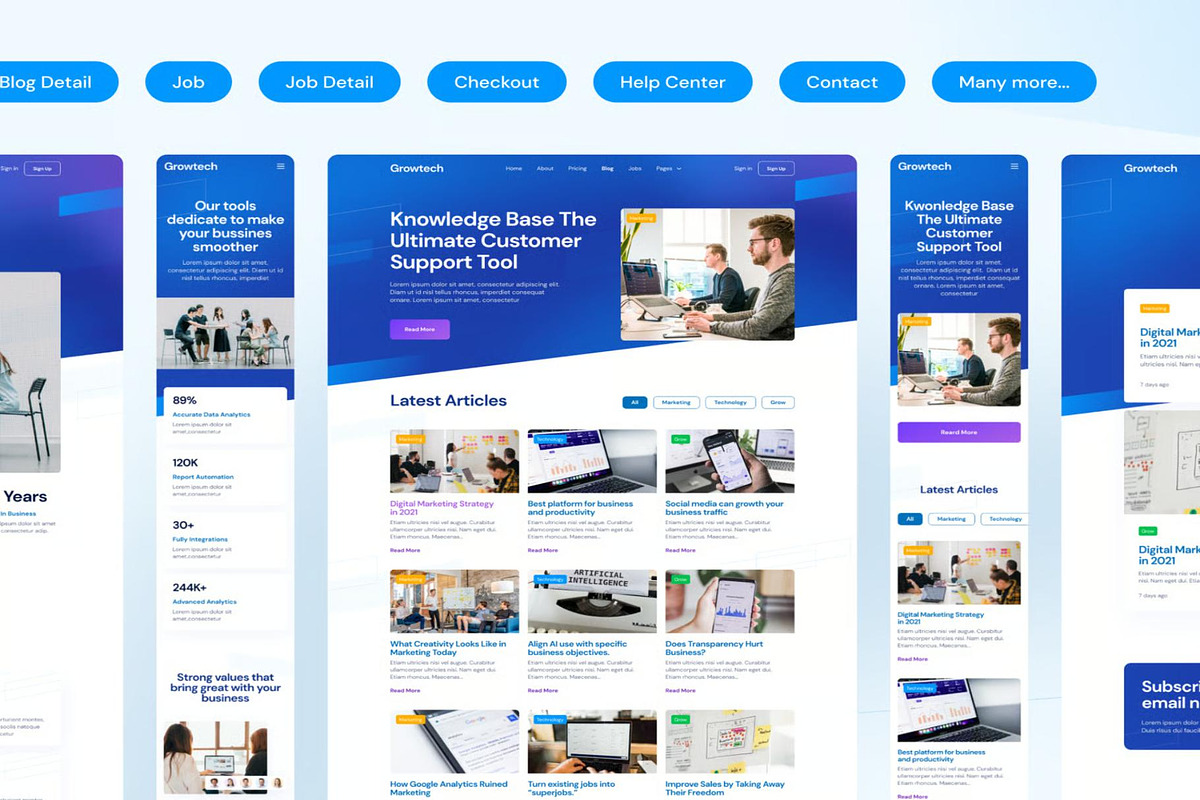 Growtech - Tech & SaaS, an UI Kit Template by Creative Perspective (Photo 8 of 8)
