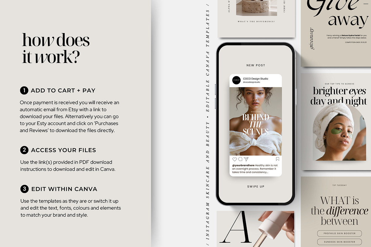 650 Skincare Social Media Templates, a Social Media Template by COCO Designs (Photo 16 of 16)
