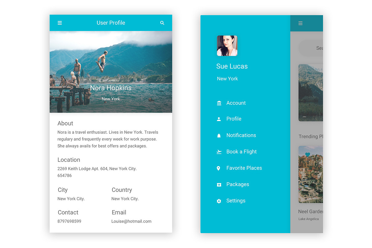 Travel & Flight Booking Sketch App, an UI Kit Template by themelove (Photo 6 of 16)