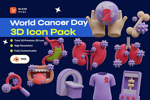 World Cancer Day 3D Icon