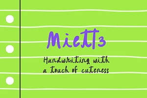 Miette Cute Marker Handwritten Font